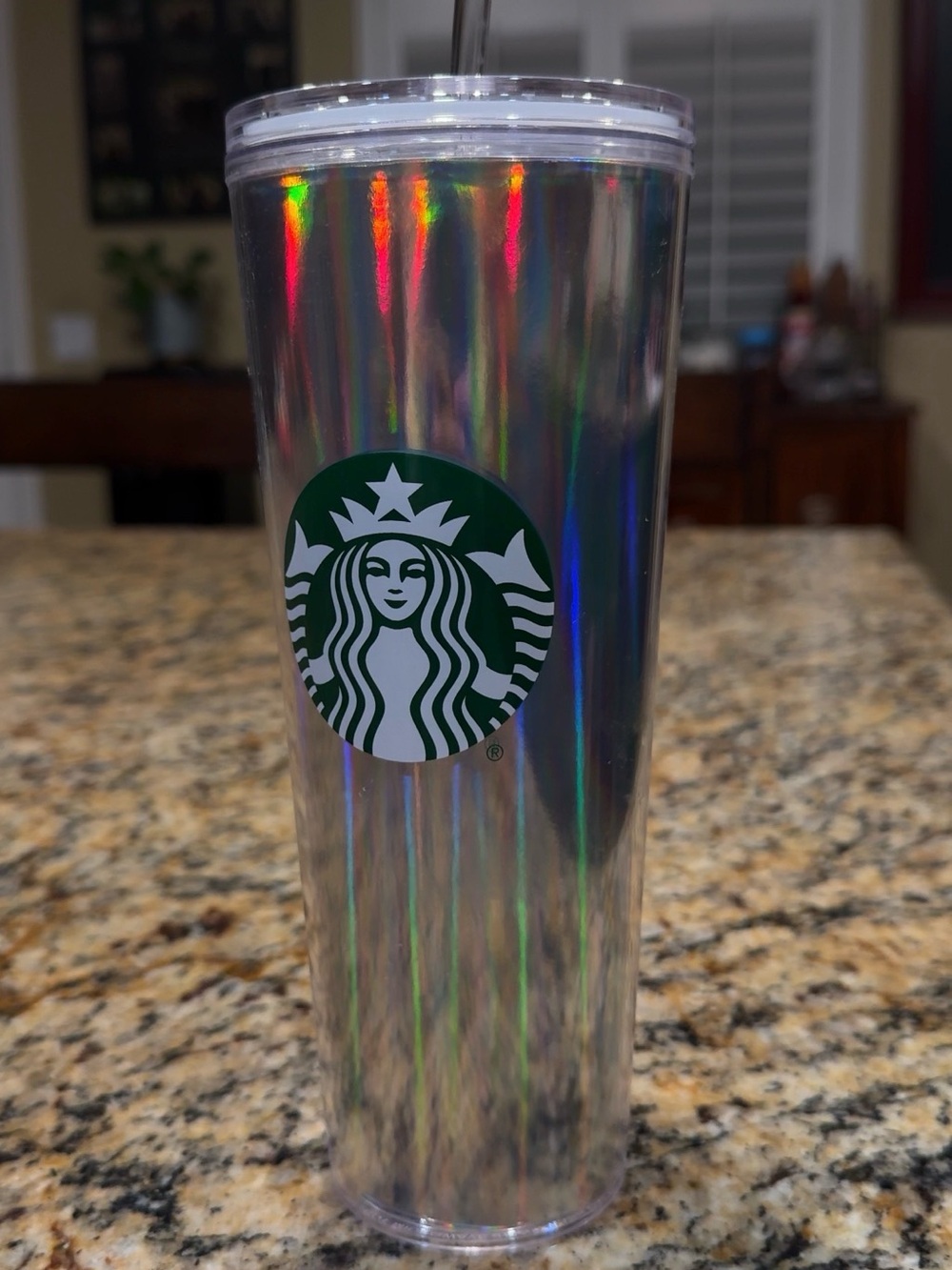 NEW Starbucks Holographic Cold Cup w/ Lid & Straw | Rare Reusable Tumbler